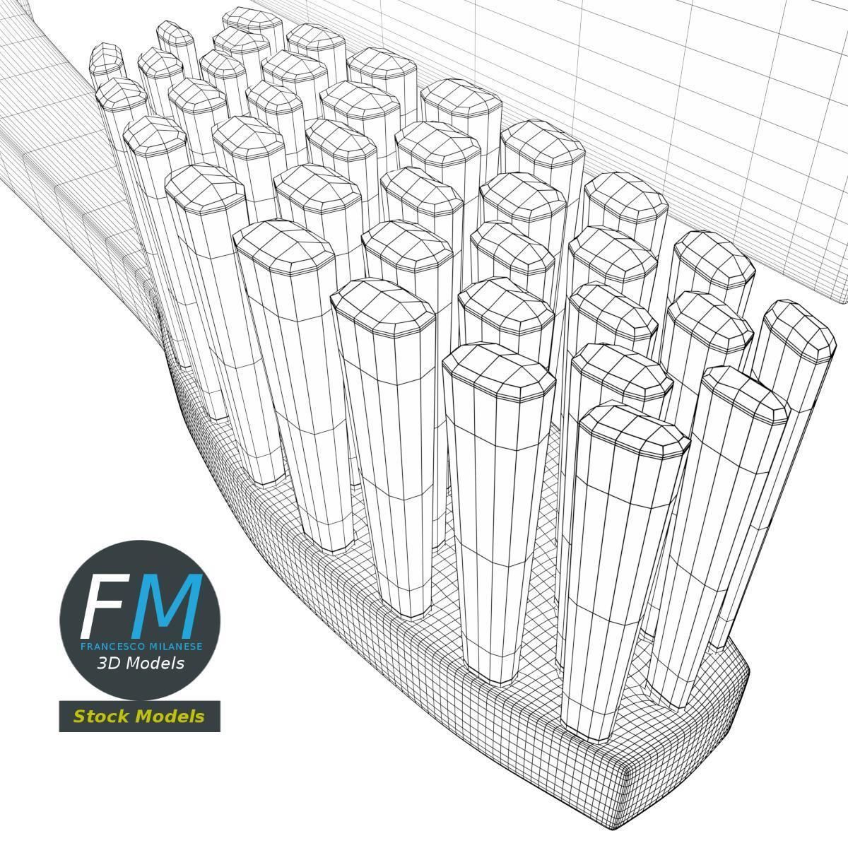 Travel toothbrush 3D model_8