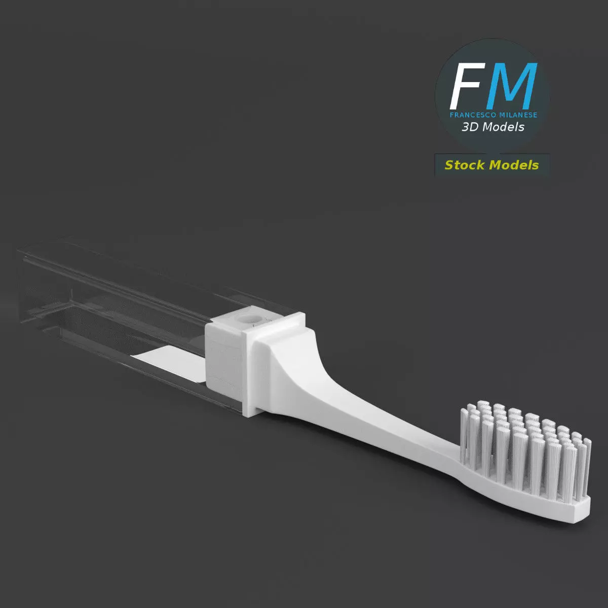 Travel toothbrush 3D model_0