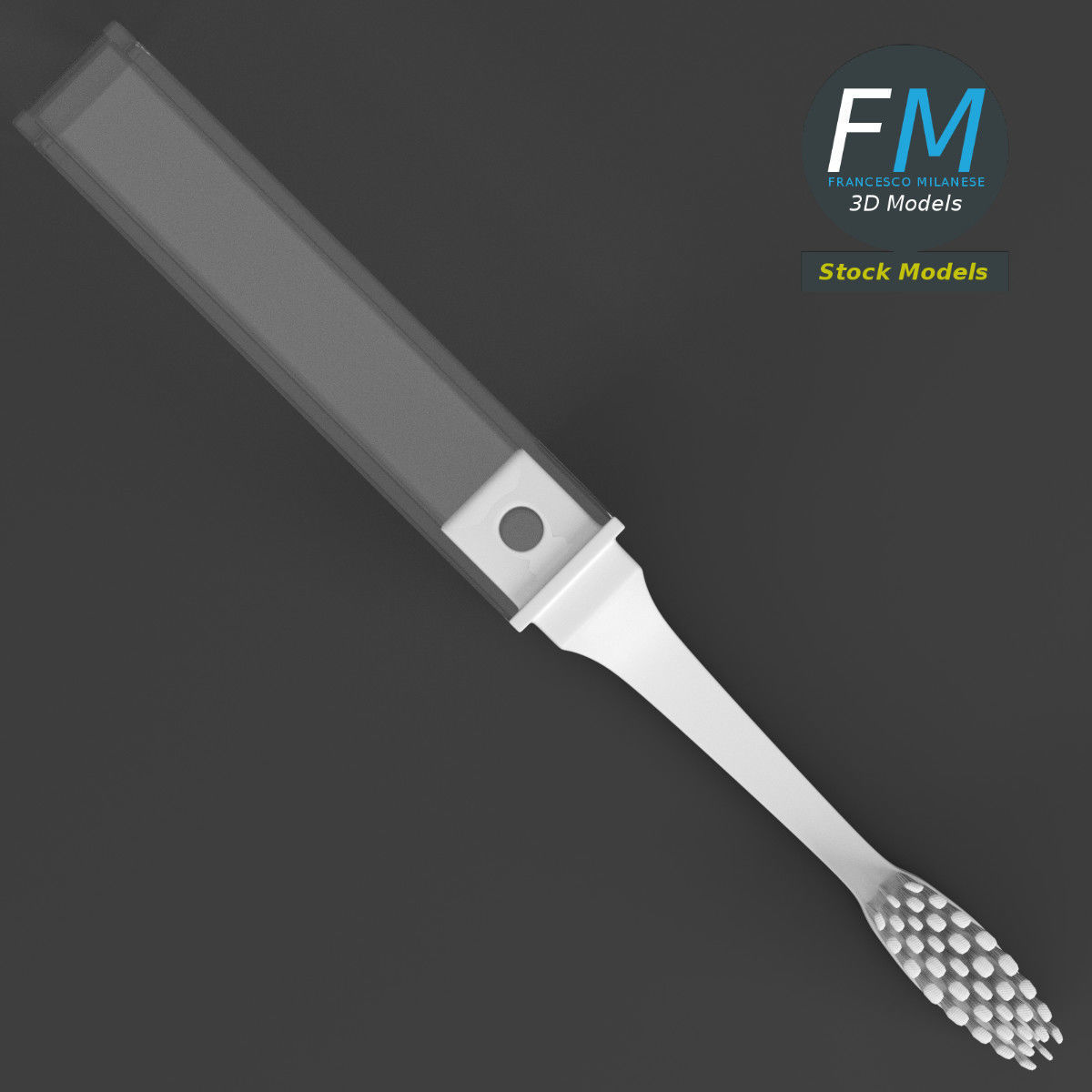 Travel toothbrush 3D model_6