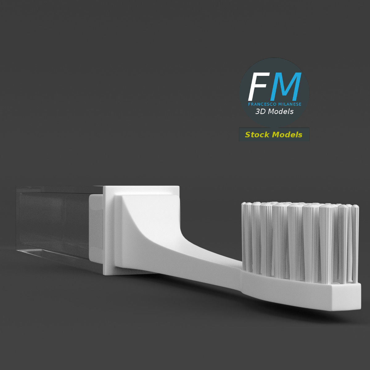 Travel toothbrush 3D model_4