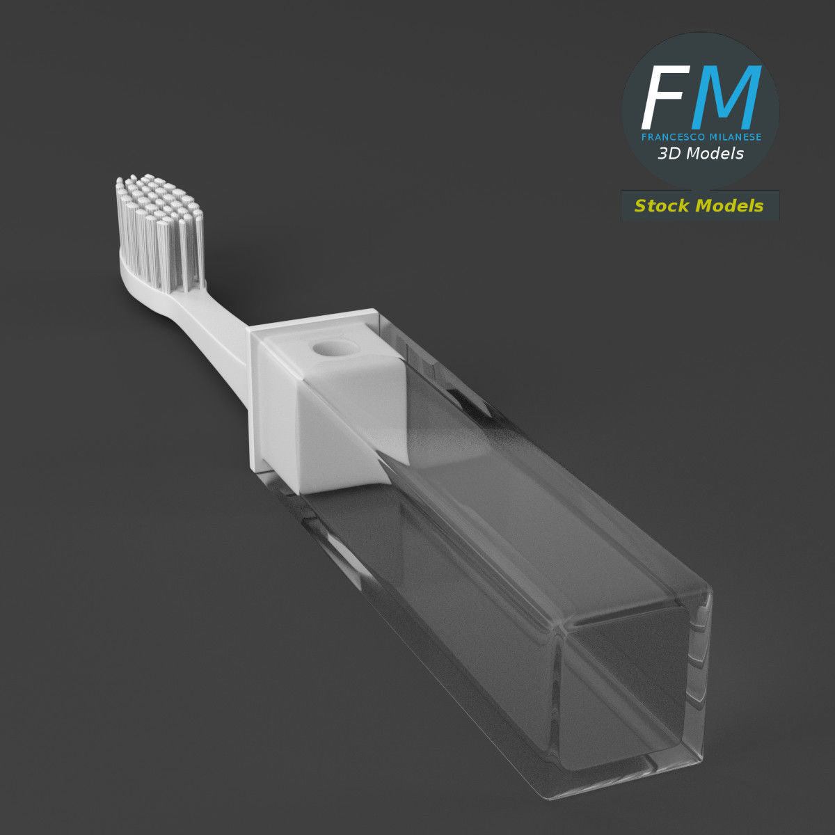 Travel toothbrush 3D model_5