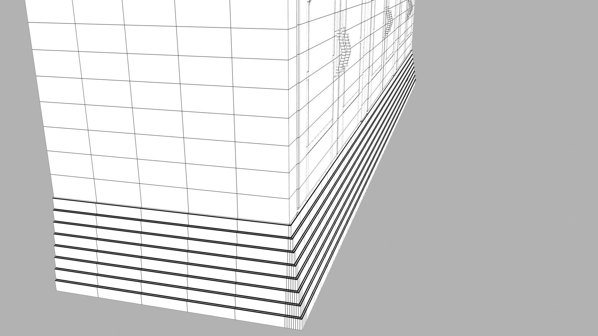 Wooden Wardrobe Low-poly 3D model_5