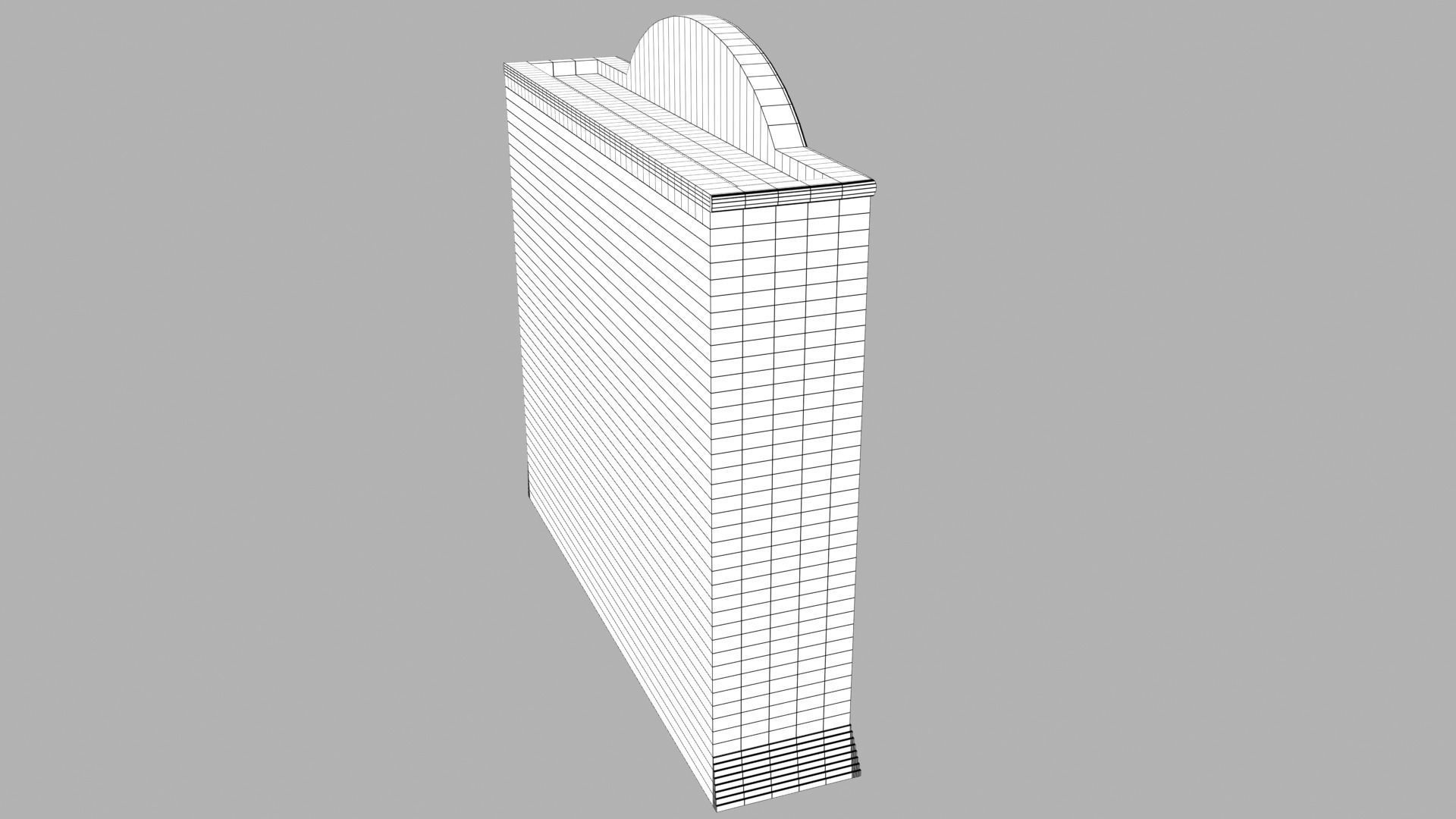 Wooden Wardrobe Low-poly 3D model_3