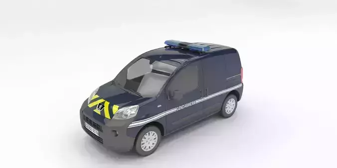 gendarmerie Peugeot Bipper 3D model