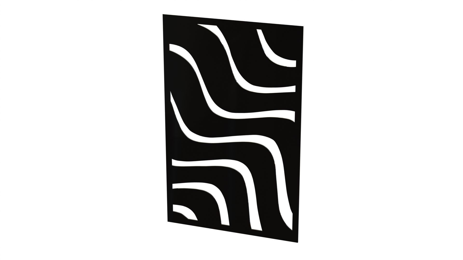 Waves steel painting 3D print model_2