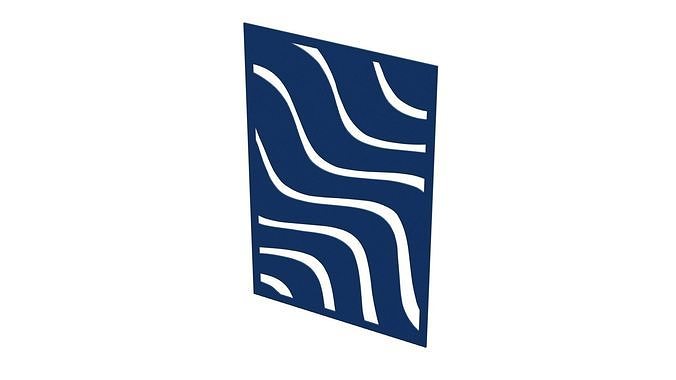 Waves steel painting 3D print model