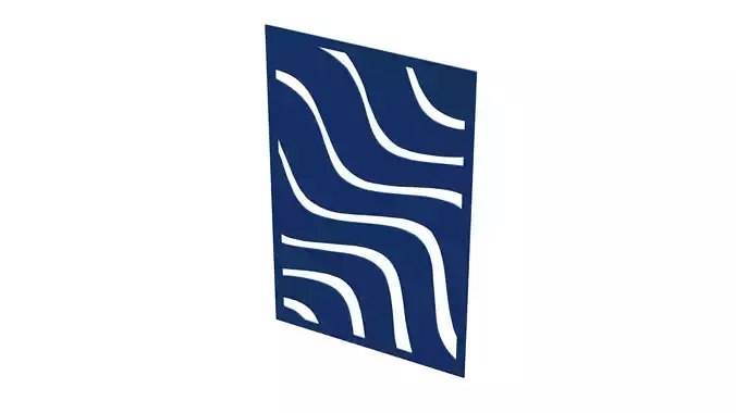 Waves steel painting 3D print model