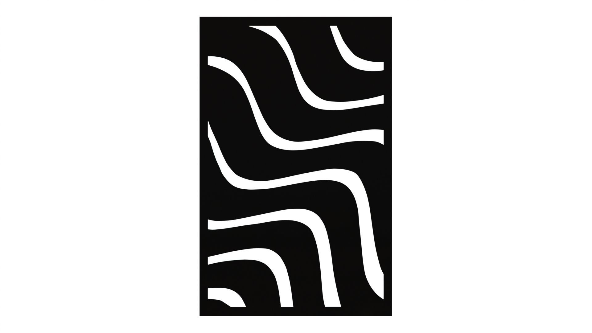 Waves steel painting 3D print model_3