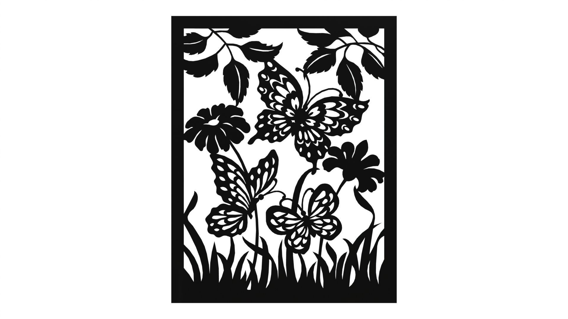 Butterfly wall picture 3D print model_6