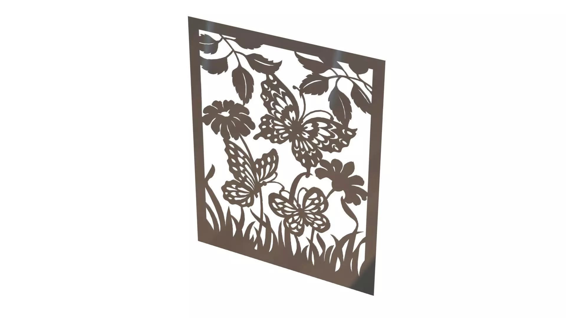 Butterfly wall picture 3D print model_0