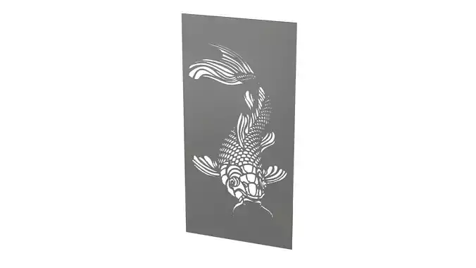 Catfish wall picture 3D print model
