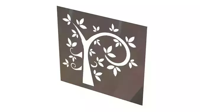 Tree wall picture 3D print model