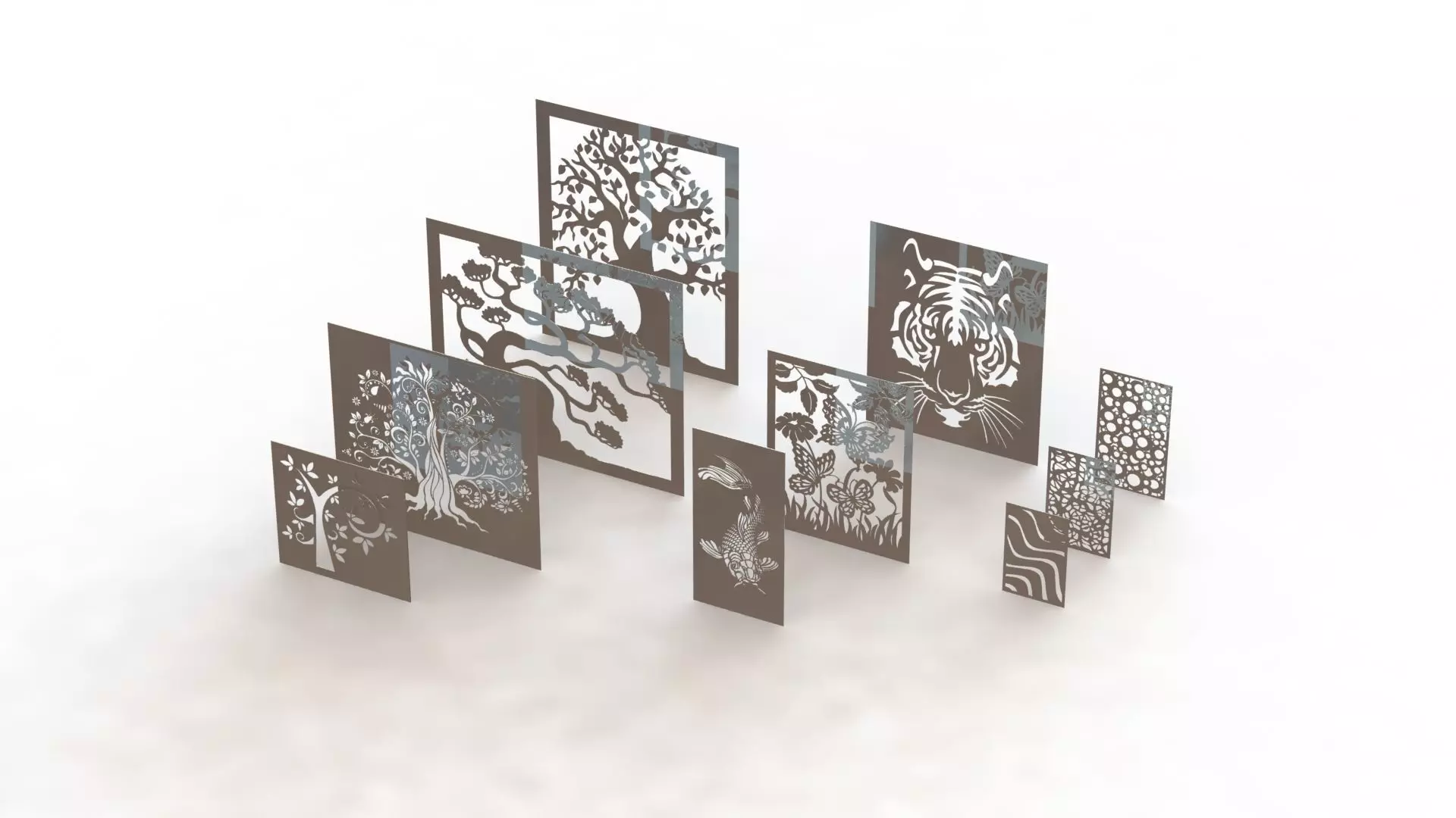 Wall pictures bunch 3D print model_0