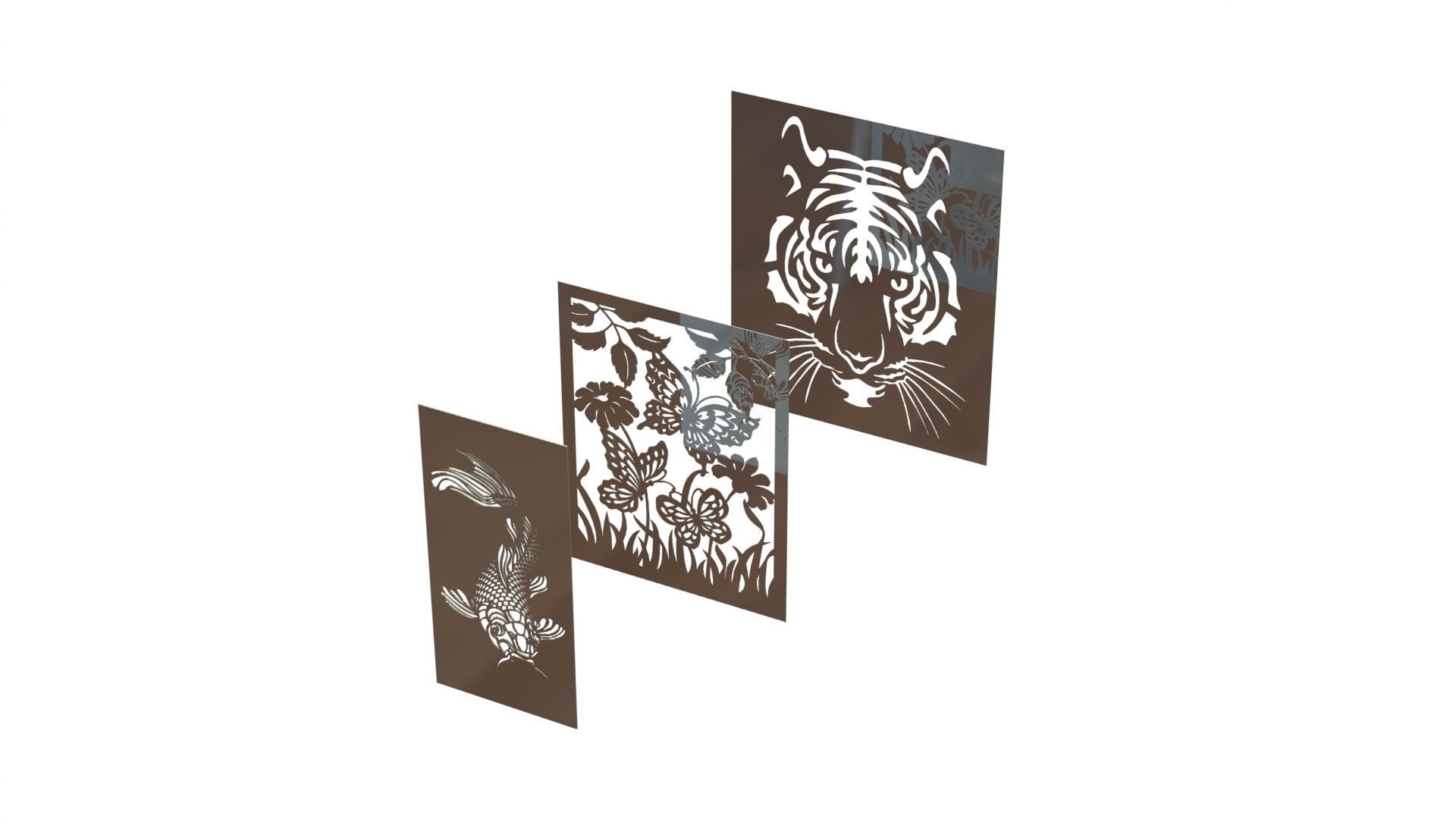 Wall pictures bunch 3D print model_4