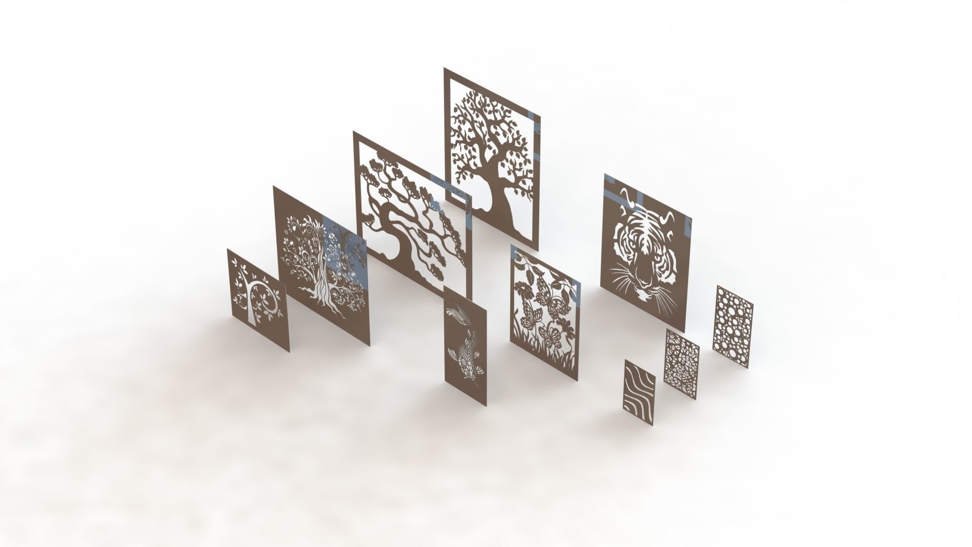 Wall pictures bunch 3D print model_2