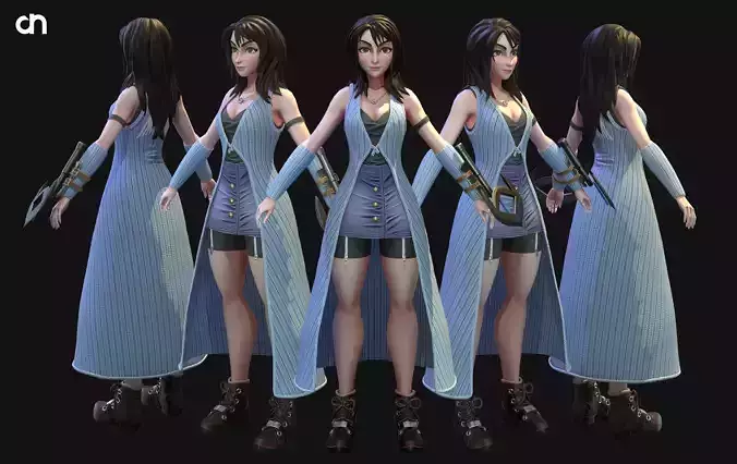 Rinoa PBR Textured character