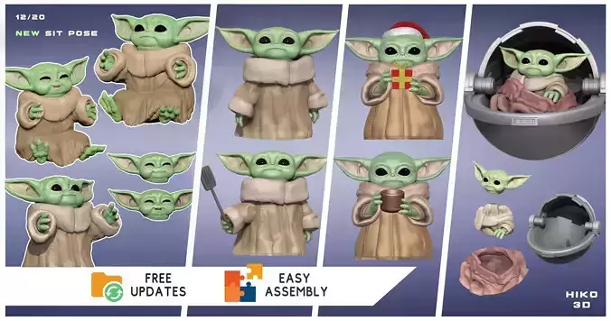 The Child - GROGU - Baby Yoda - The Mandalorian - Star Wars 3D print model