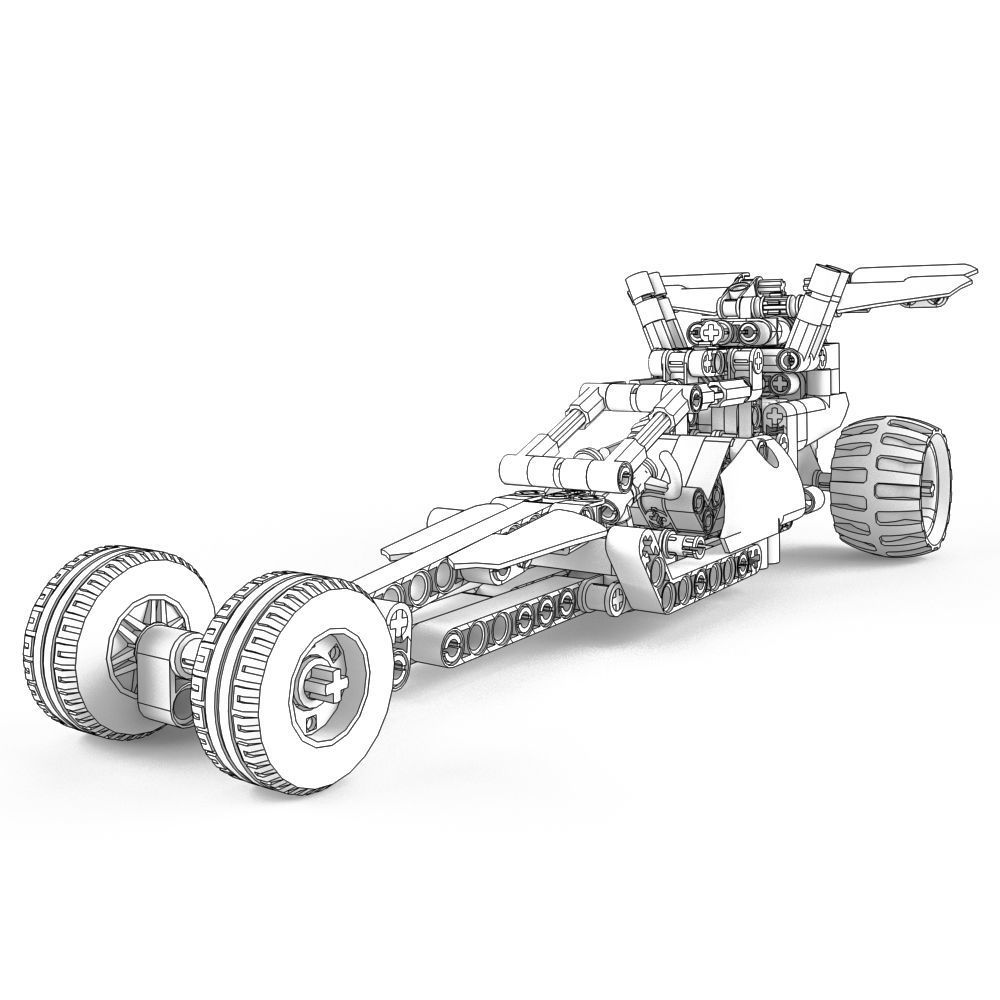 Lego Technic 42010 plus 42011 3D model_4