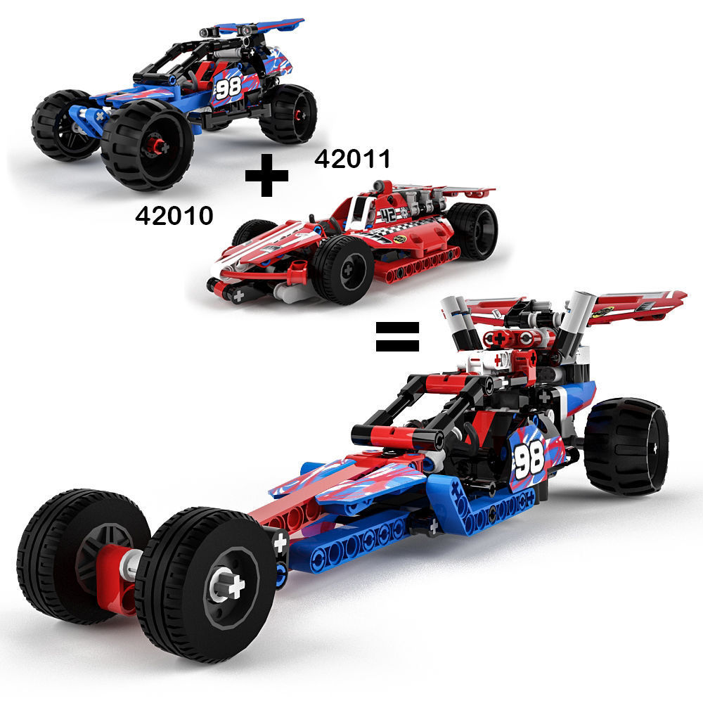 Lego Technic 42010 plus 42011 3D model_1