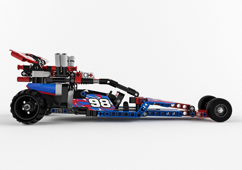 Lego Technic 42010 plus 42011 3D model_2