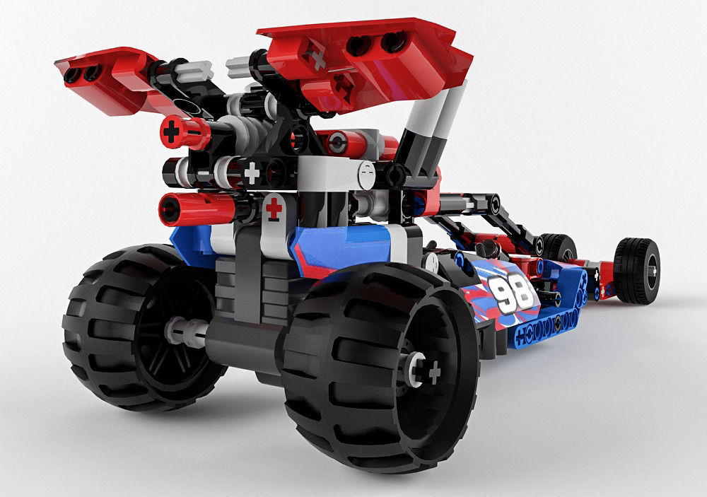 Lego Technic 42010 plus 42011 3D model_3