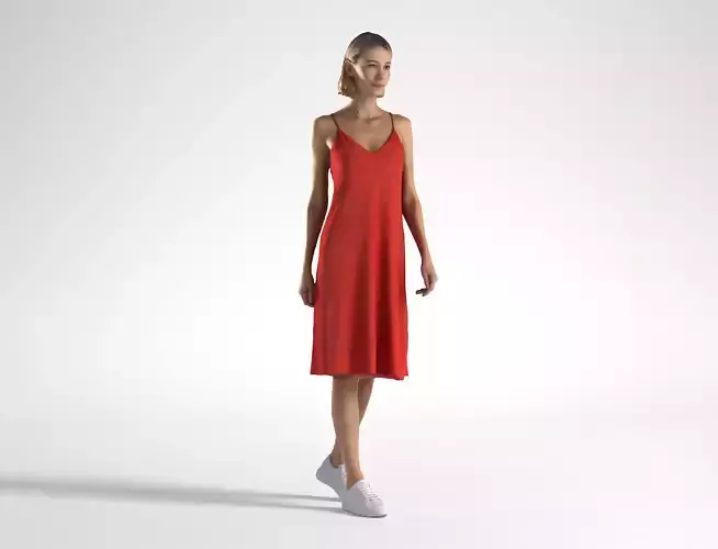 Woman Summer Outfit Walking Low poly Natalia 1005 3D model Woman Summer Outfit Walking Low poly Natalia 1005 3D model