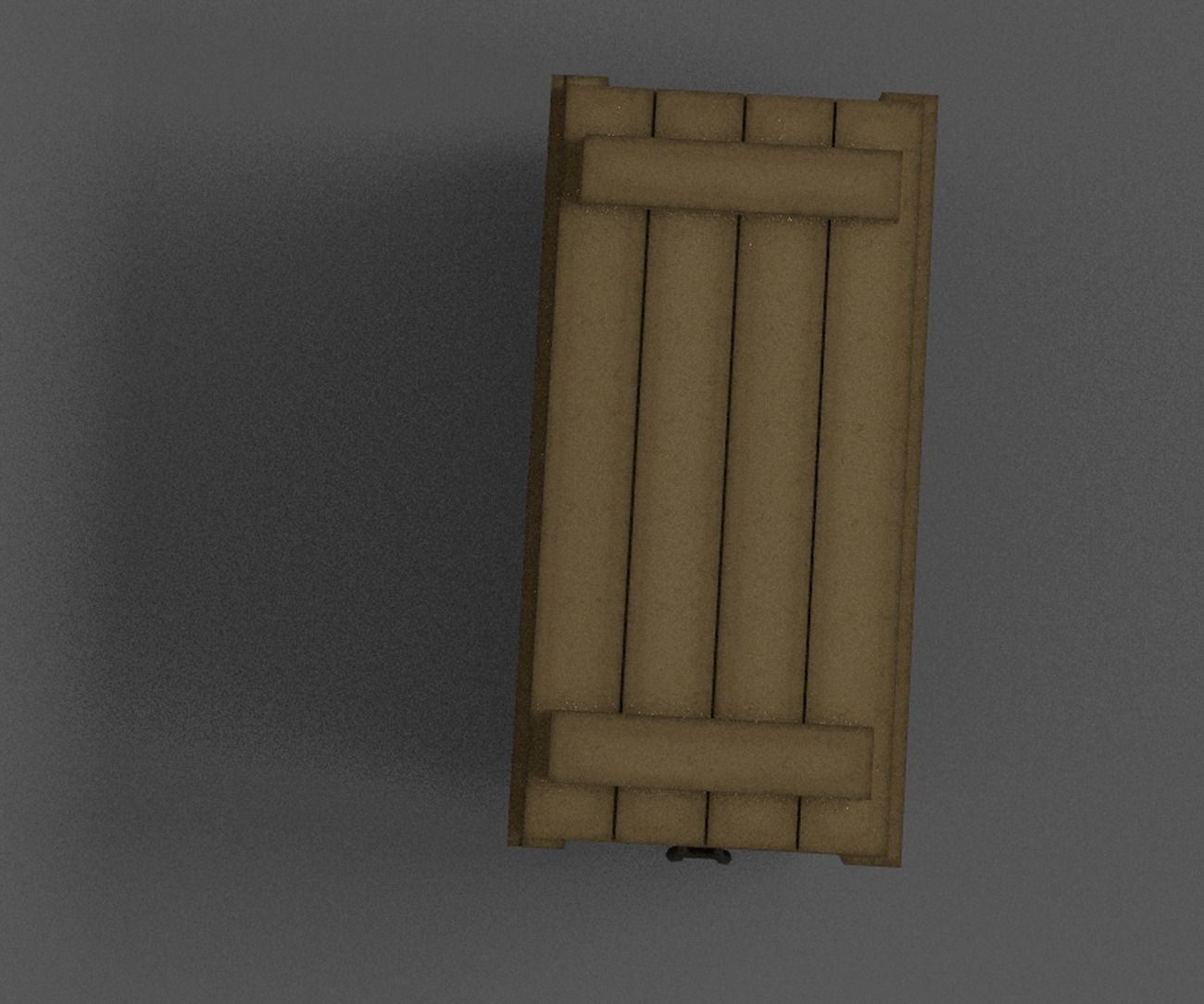 Stylized Army Crate Low-poly 3D model_8