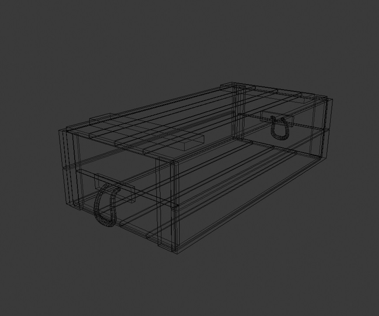 Stylized Army Crate Low-poly 3D model_7