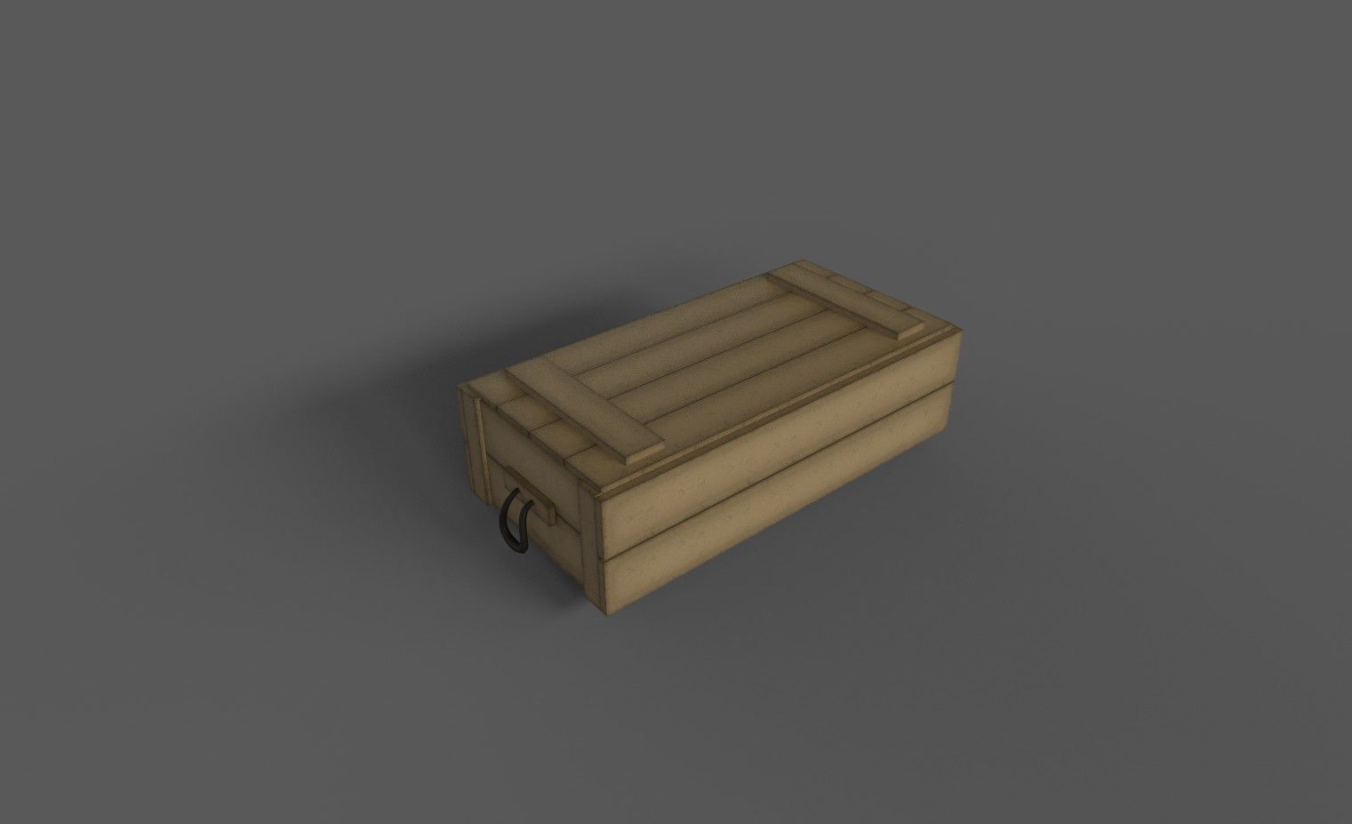 Stylized Army Crate Low-poly 3D model_3