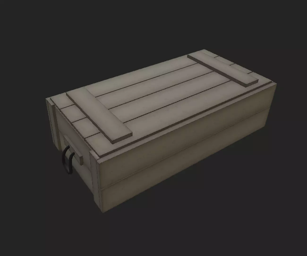 Stylized Army Crate Low-poly 3D model_0