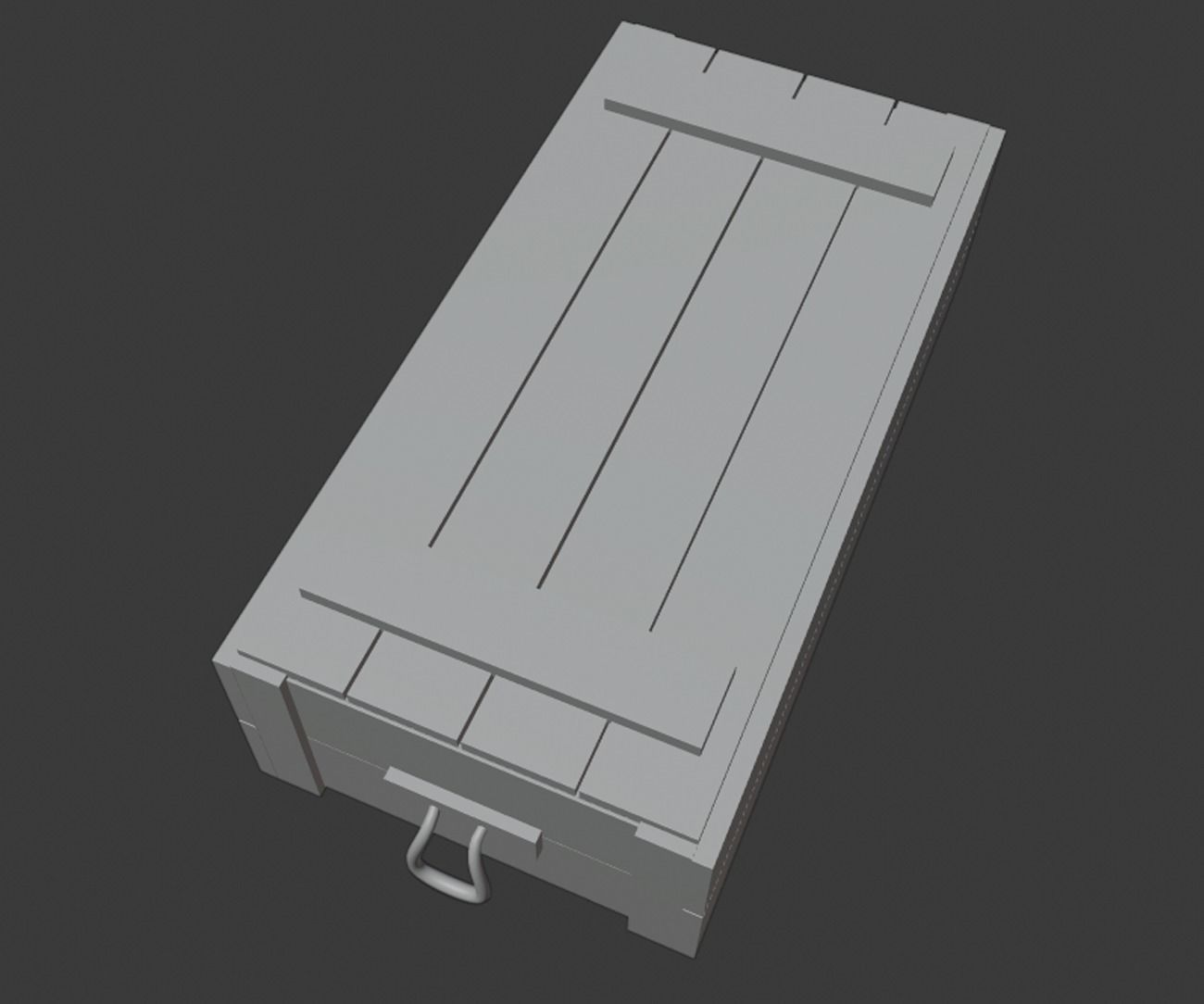 Stylized Army Crate Low-poly 3D model_2