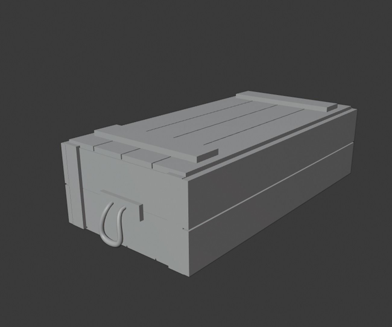 Stylized Army Crate Low-poly 3D model_1