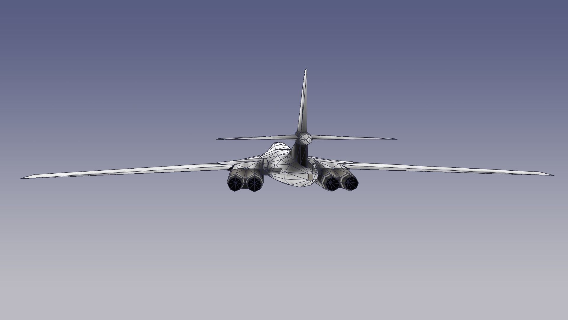 Tupolev Tu-160 Blackjack Low-poly 3D model_13