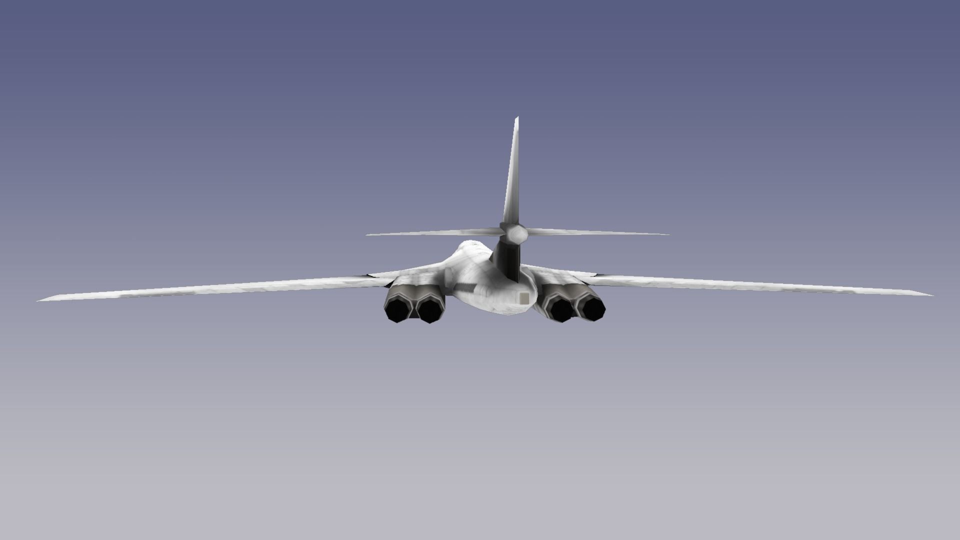 Tupolev Tu-160 Blackjack Low-poly 3D model_12
