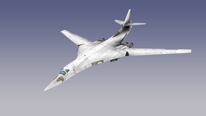 Tupolev Tu-160 Blackjack Low-poly 3D model