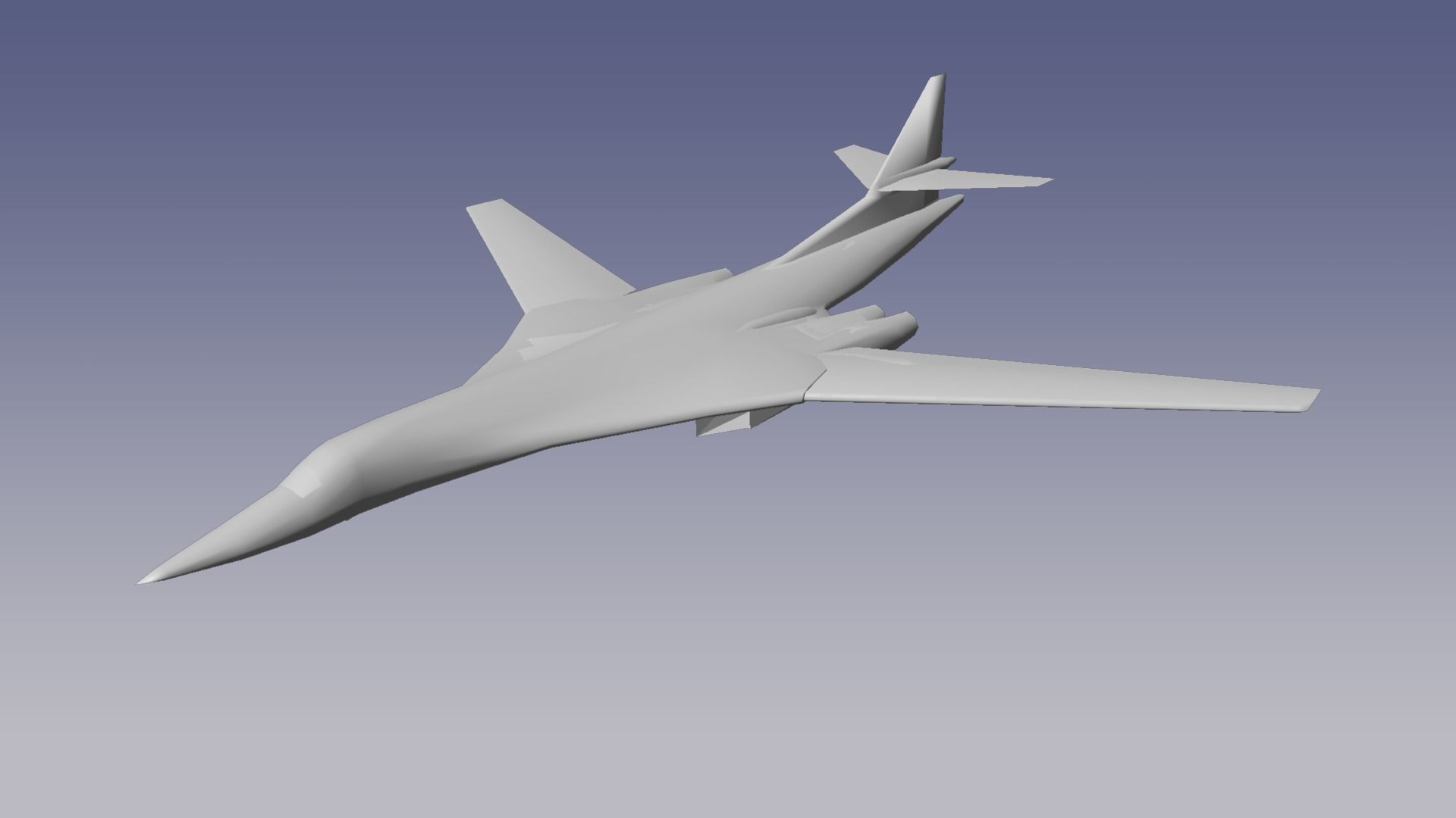 Tupolev Tu-160 Blackjack Low-poly 3D model_14