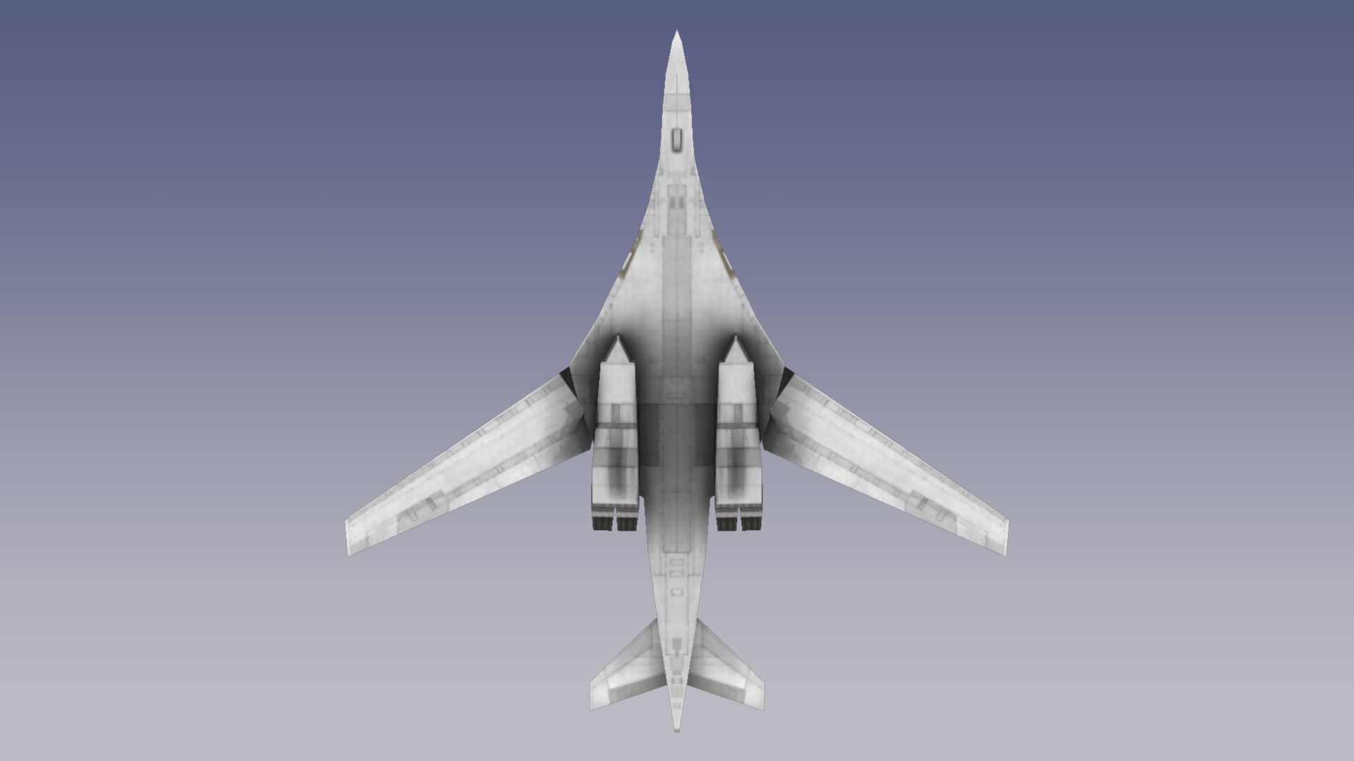Tupolev Tu-160 Blackjack Low-poly 3D model_10