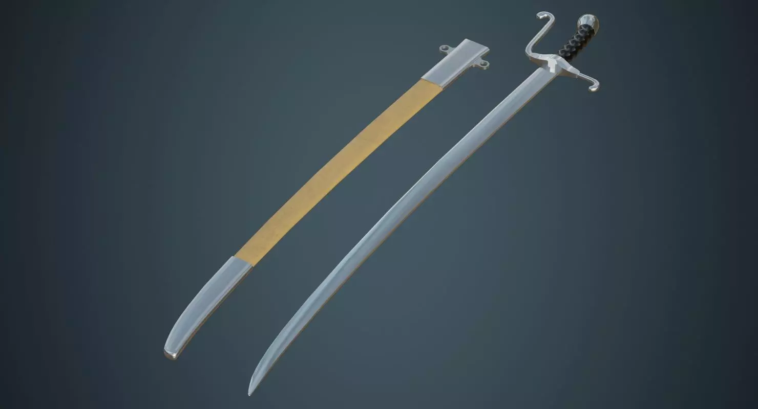 Sabre 1A Low-poly 3D model_0