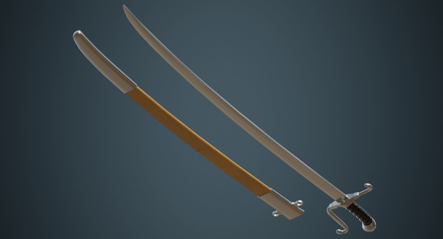 Sabre 1A Low-poly 3D model_4