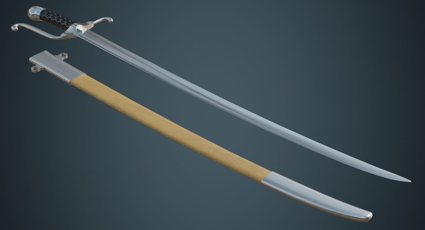 Sabre 1A Low-poly 3D model_1