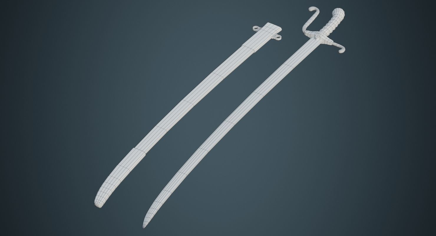 Sabre 1A Low-poly 3D model_5