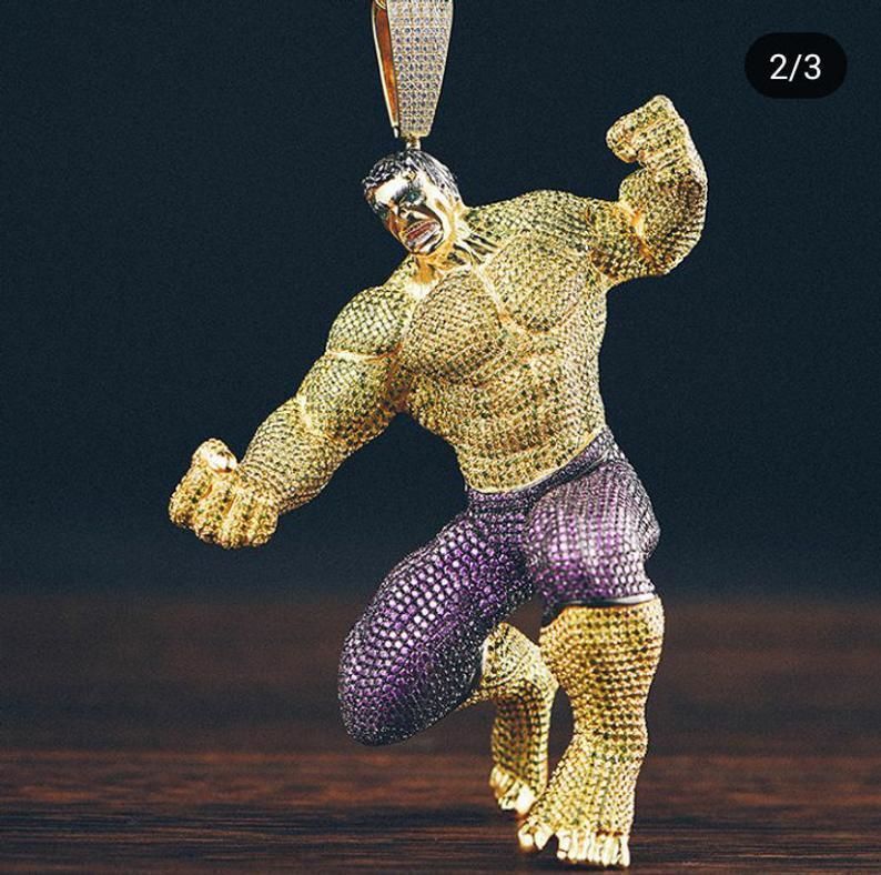 hulk full body diamonds 3D print model_2