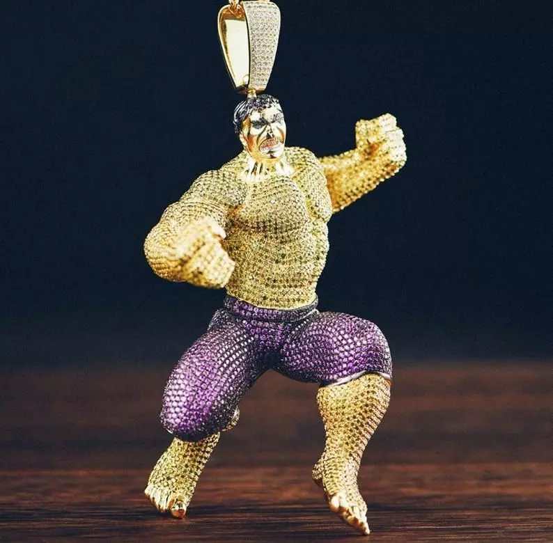 hulk full body diamonds 3D print model_0