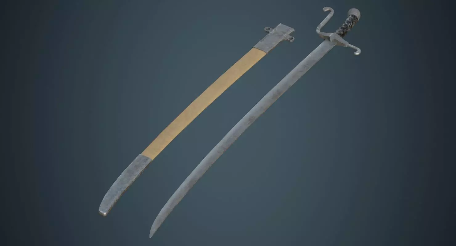 Sabre 1B Low-poly 3D model_0