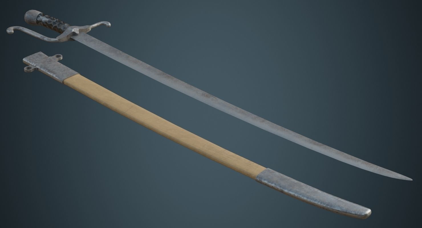 Sabre 1B Low-poly 3D model_1