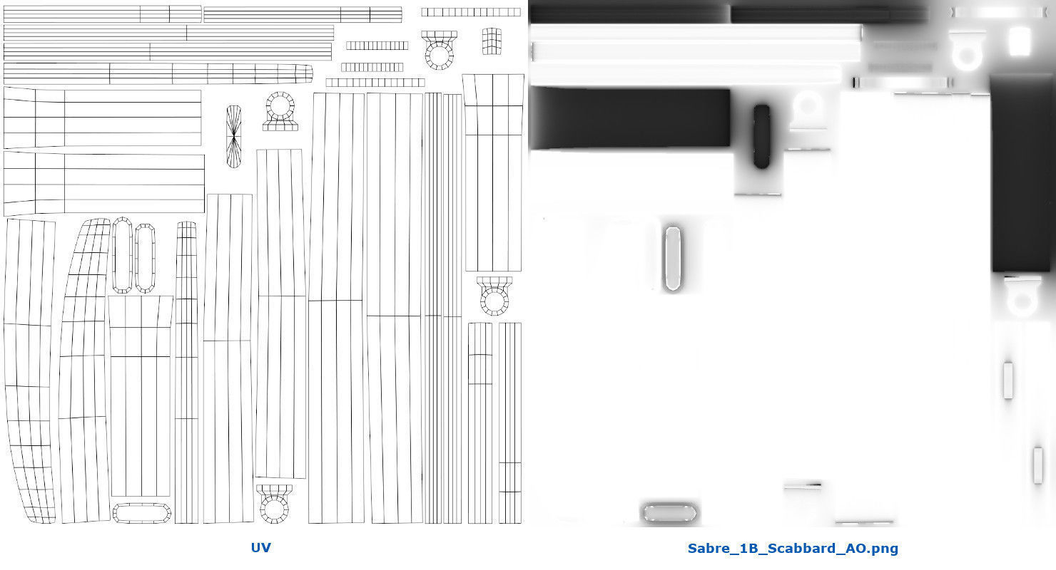 Sabre 1B Low-poly 3D model_10