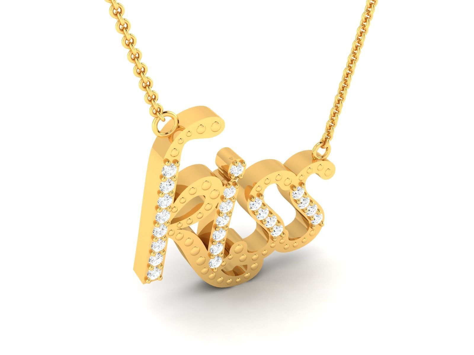 Kiss Pendant 3dm render detail 3D print model_3