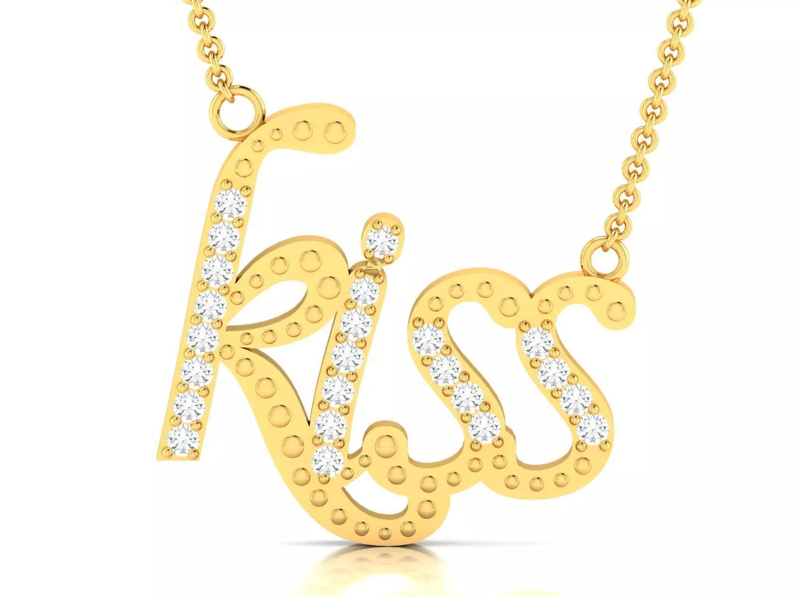 Kiss Pendant 3dm render detail 3D print model_0