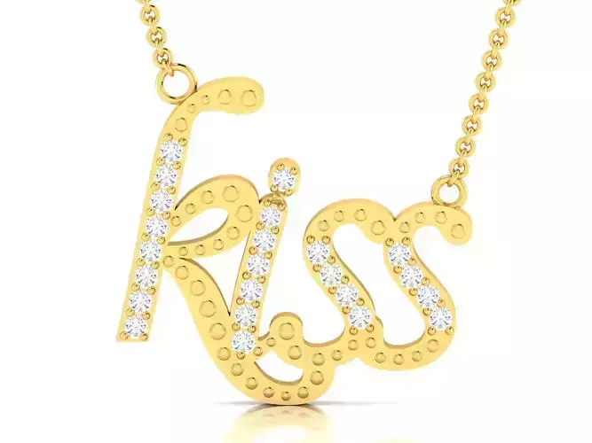 Kiss Pendant 3dm render detail 3D print model