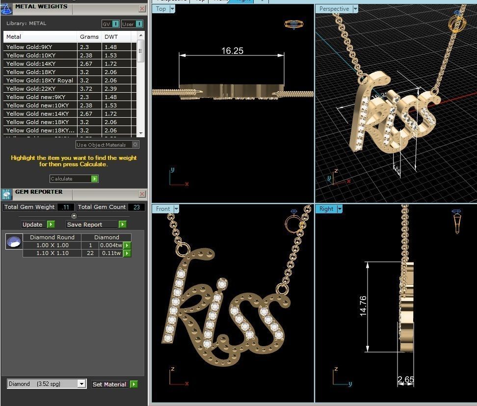 Kiss Pendant 3dm render detail 3D print model_1